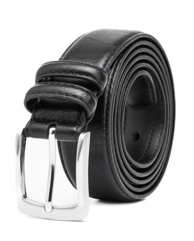 TOUGERJOY Men's Belt Big & Tall 56"-80" Genuine Leather Belt Reinforced Strap Casual Work Jean Extra Long Belts