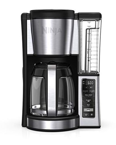 Ninja 12-Cup Programmable Coffee Brewer, 2 Brew Styles, Adjustable Warm Plate, 60oz Water Reservoir, Delay Brew - Black/Stainless Steel