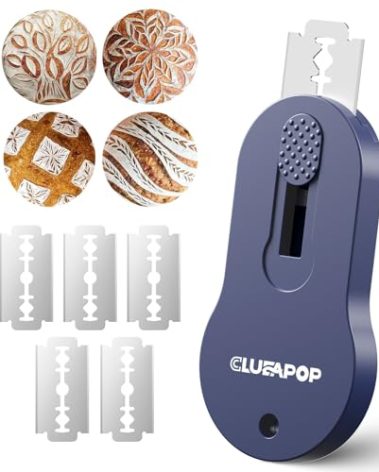 CLUEAPOP Extractable & Magnetic Bread Lame Dough Scoring Tool,Sourdough Scoring Tools,Bread Dough Cutter Slashing Razor Tool,5 Razor Blades,Bread Baking & Making Tools Supplies Accessories