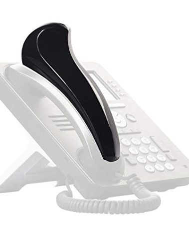 Softalk Antibacterial Black Phone Shoulder Rest | Landline Telephone Accessory (00101M)
