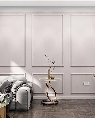 Birdeco Wall molding kit Set pre-Cut, Ready to Assemble, Glue Installed | 3 Top 3 Bottom Frames