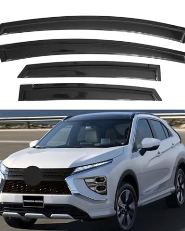 IG Window Visor for Mitsubishi Eclipse Cross 2018-2024, Rain Guard Tape-On Extra Durable Sun Wind Side Vent Window Deflector, 2018 2019 2020 2021 2022 2023 2024