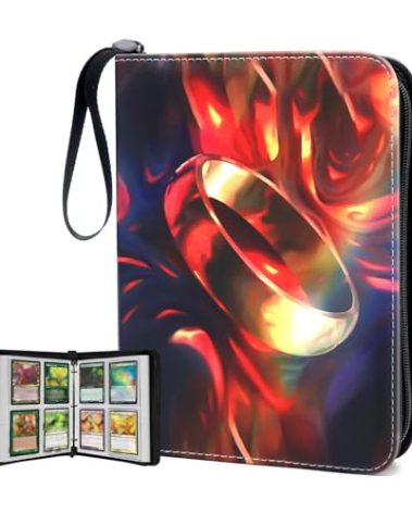 400 Pockets Trading Card Binder for MTG/YGO/TCG Cards,Portable Waterproof Card Storage Bag with Removable Sleeves, Card Book for Magic the Gathering Lord of the Rings