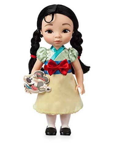 Disney Store Animators' Collection Mulan Doll - 16 Inches, Includes Little Brother with Molded Details, Fully Posable Toy in Satin Dress - Suitable for Ages 3+ Toy Figure