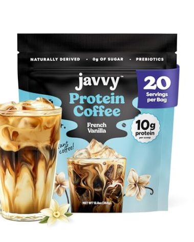 French Vanilla Protein Iced Coffee - Premium Whey Protein & Instant Iced Coffees - Natural Cold Brew Coffee - Zero Artificial Flavors & Sweeteners, 80 mg Caffeine, 0g of Sugar, 20 Servings