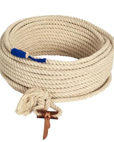 ZGYLin Lasso Rope Adult, 68 Feet Cowboy Rope Sogas para Lazar Ganado Western Ranch Ropes Roping Rope for Cowboy and Cowgirl