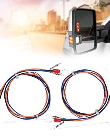 Lisnhlin Tow Mirrors Wiring Harness Compatible with Chevrolet Chevy Silverado GMC Sierra 1500 2500 HD 2014-2018 Cargo Lights Running Lights Turn 2Pcs