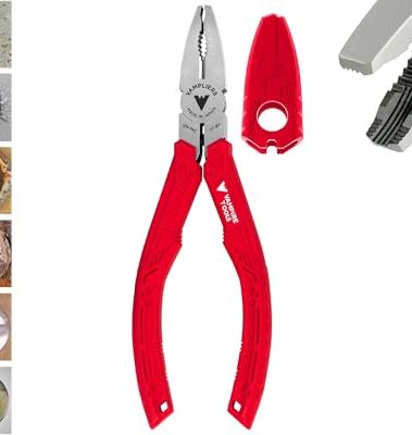 VAMPLIERS 6.25" Stripped Screw Extractor Pliers. Made in Japan. Stripped Screw Removal Tool with Wire Cutter & Patented Non-Slip Jaws. Quickly Remove Rusted, Stuck, Damaged Screws & Fasteners.