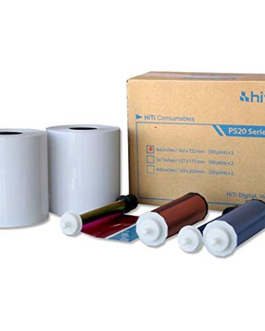 HiTi 4x6" Media for Photo Printer P520 & P520L, 500 Sheets to a Roll, 2 Rolls in a Box, 152x102mm