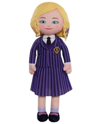 Just Play Wednesday Enid Large 15.5-inch Plush Doll, Blonde, Kids Toys for Ages 3 Up
