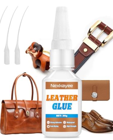Leather Glue, Fast-Drying Adhesive, Clear Superglue for Repairing Furniture Upholstery, Sofas, Shoes, Bags and Other Crafts, 30g (Pack of 1)