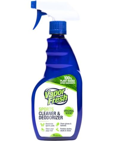 Vapor Fresh Sports Cleaner and Deodorizer - Sports Gear Odor Eliminator, Boxing Glove Deodorizer, Gym Equipment Spray, Natural and Plant Based, 16 Fl Oz (1-Pack)