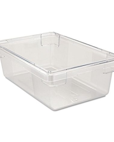 Rubbermaid Commercial Products Polycarbonate Food Storage Box/Tote, 3.5 Gallon, Clear, for Restaurant/Kitchen/Cafeteria
