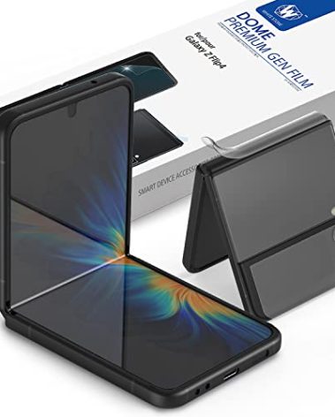 DOME GLASS Whitestone GEN Film Screen Protector [Premium folding Film] Hinge Cover film Included, HD Clear PET Film Screen Guard for Galaxy Z Flip 4