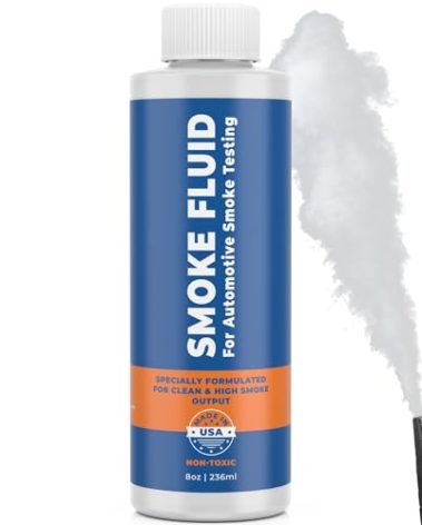 Smoke Fluid Solution for Automotive Smoke Machine Testing - Made in USA - 8oz Liquid Smoke Refill Designed for Automotive Testing - EVAP, Vacuum, Fuel, Intake, Exhaust, Turbo Systems & Super Chargers