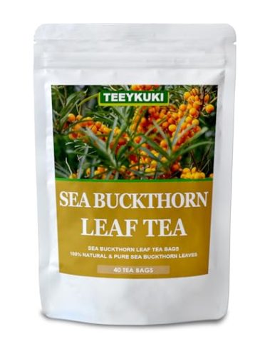 100% Natural Sea Buckthorn Leaf Tea, 40 Count, Premium Sea Buckthorn Tea, Sun Dried, No Additives