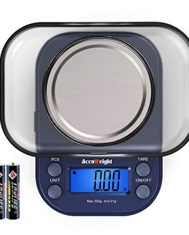 AccuWeight Digital Gram Scale with 300g/0.01g Small Pocket Coffee Scale with High Accuracy, Jewelry Scale with Tare and Calibration for Kitchen Food Scale