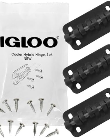 Igloo Cooler Hybrid Stainless/Plastic Hinges for Ice Chests (3 Count)