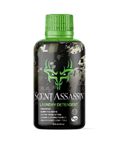 Scent Assassin Laundry Detergent - Unscented - 16oz - Scent Free Laundry Detergent - Hunting Detergent - Hunting Scent Eliminator - Scent Away for Hunting and Camping