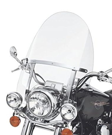 ECOTRIC 29'' x 22'' Motorcycle Windshield Compatible With 1994-2024 Harley Davidson Touring Road King FLHR FLHRS FLHRCI w/Bracket Mounting Bracket Detachable Quick Release Clear