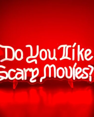 Artlast Do You Like Scary Movies Neon Sign LED Neon Light for Movie Night Party Decor Horror Room Gothic Font Halloween Decoration