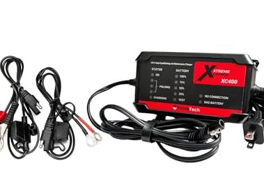 PulseTech XC400 Xtreme Charge 4 AMP Smart Battery Charger Maintainer, Trickle Charger | Test, Charge, Condition and Maintain All Types of 12V Lead-Acid Batteries