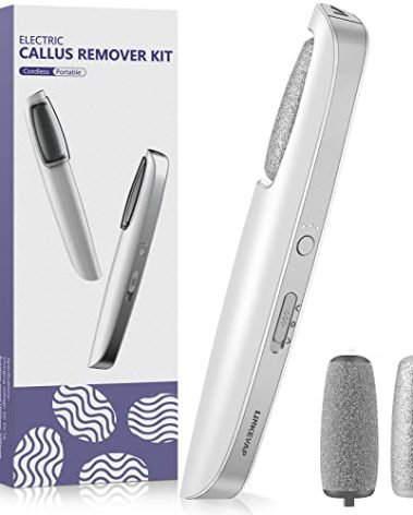 LINKEVAP Electric Callus Remover for Feet, Professional Pedicure Kit Foot Scrubber for Dry, Dead, Cracked, Hard Skin, at Home Feet Spa Care Kit for Men & Women (Cold White)