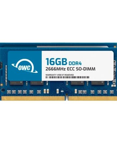 OWC 32GB (2X16GB) DDR4 RAM Compatible with Synology DiskStation DS723+ and DS923+ NAS System 2666MHz PC4-21300 CL19 ECC Unbuffered SODIMM 2Rx8 1.2V Memory Upgrade