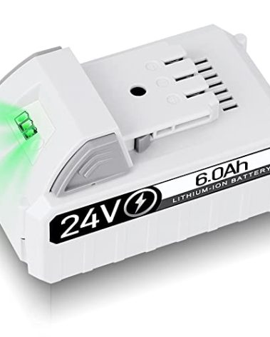 【3rd-generation+DC PORT】 24V 6.0Ah Replace Battery for Snow Joe, Sun Joe, Power Joe, Aqua Joe 24V iON+ Tools 24BAT-LTX 24VBAT-LTW 24VBAT-LTE 24VBAT-LT 24VBAT-XR Lithium Ion Power Tool Battery