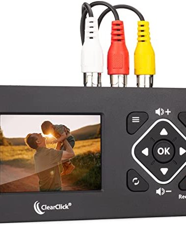 ClearClick Video to Digital Converter 2.0 (Second Generation) Mini Edition - Record Video from VCR's, VHS Tapes, AV, RCA, Hi8, Camcorder, DVD, Gaming Systems [Requires Working VCR/Camcorder & Tapes]