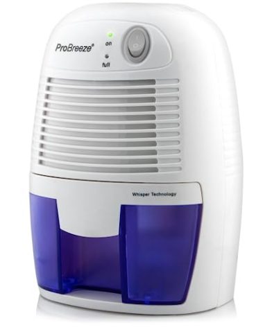 Pro Breeze Electric Mini Dehumidifier for Home (215 sq.ft) 16oz Capacity, Energy Efficient, No Noise, Compact and Portable for High Humidity in Kitchen, Bedroom, Bathroom, Basement, RV, Office, Garage