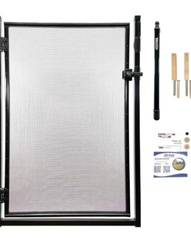 ALLSAFE DIY Pool Fencing: U-Safe Pool Fence Gate Kit, 4 Foot, Black