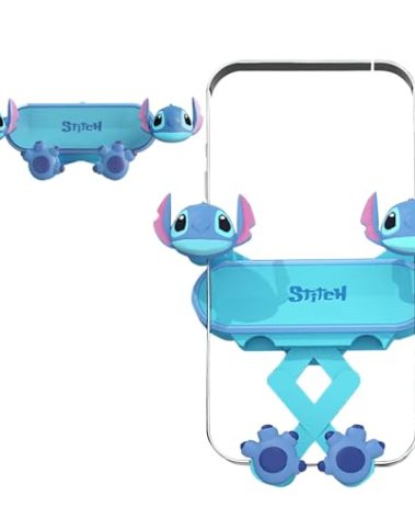 Genasce Cartoon Car Phone Holder Mount, Cute Gravity Car Phone Mount with Sturdy Air Vent Clip Auto Lock Cell Phone Holder Mount Works for All Phones