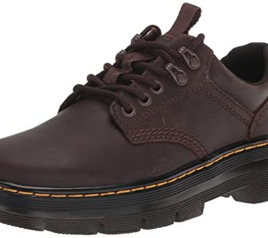 Dr. Martens Unisex 5 Tie Shoe Oxford, Dark Brown Crazy Horse, 11 US Men
