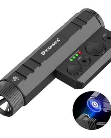 TOUGHSOUL Mlok/Picatinny Tactical Flashlight 2400 Lumen with Momentary Strobe Function, Weapon Light with Rechargeable Battery and Battery Level Indicator