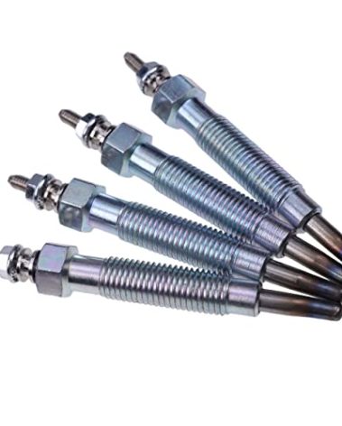 JEENDA Glow Plug E6303-65511 E6301-65512 Compatible with Kioti CK25 CK2510 CK2610 CK27 CK30 CK35 DK35 DK40 DK45 DK50 DK551 DS3510 DS4510 LK2554 LK2610 LK30 Mahindra 3510 (4)