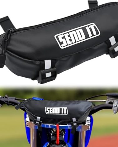 Dirtbike Handlebar Bag | Compact Motorcycle Handle Bar Water Resistant Storage Pouch | Universal Fit Ebike Bag for Trail & Adventure Riding | Durable Surron Bar Bag