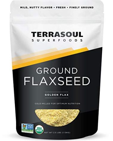 Terrasoul Superfoods Organic Ground Flax Seeds, 2.5 Pound - Finely Ground | Smooth Texture | Golden Flax