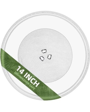Gemroom 14" Microwave Glass Plate for LG Microwave Plate MJS47373301, MJS47373302, MJS47373303, MJS47373304 Compatible With LG Microwave Plate Replacement