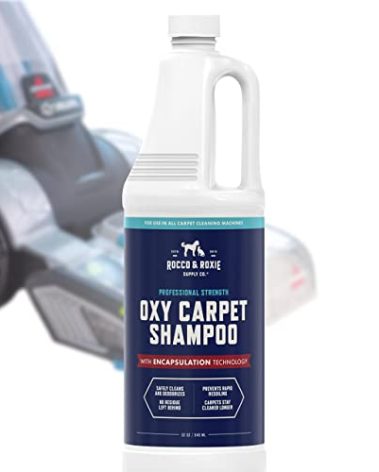 Rocco & Roxie Carpet Cleaner Solution for Pets - Use In Any Carpet Shampooer Machine - Deep Cleaning For Everyday Dog Odor On Carpets, Couch, Upholstery, and Rugs