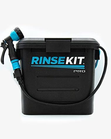 RinseKit PRO Portable Shower 3.5 Gal., High Pressure, Battery Powered, 6 Month Battery Life, On-the-Go Power, Heating Options Available, Easily Portable, Perfect for Camping, Beach, Van Life and More