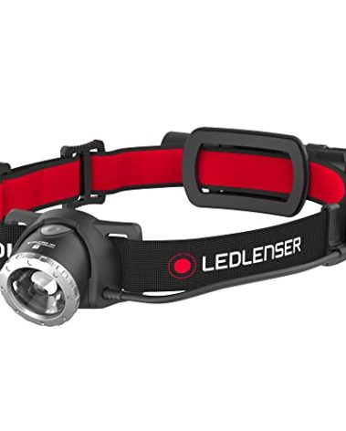 Ledlenser, H8R Lightweight Multipurpose Rechargeable Headlamp, High Power LED, 600 Lumens, Hands-Free Light for Everyday, Work, Home, Outdoor, Camping, Black