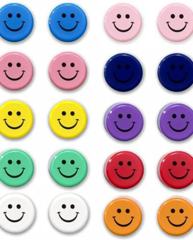 Qualsen Fridge Magnets, Funny Cute Refrigerator Magnets for Whiteboard, Locker, Office, Classroom (Smile-20pcs)