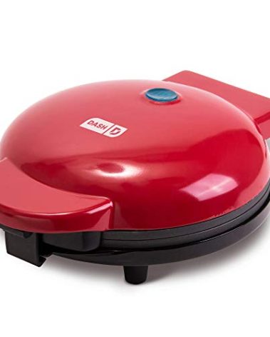 DASH 8” Express Electric Round Griddle for for Pancakes, Cookies, Burgers, Quesadillas, Eggs & other on the go Breakfast, Lunch & Snacks - Red