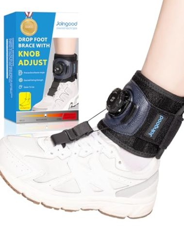 joingood AFO Foot Drop Brace for Walking with Shoes, Drop Foot Brace with Reel-Adjust Dorsiflexion Assist, Adjustable Foot Brace for Drop Foot Support, Fits Left or Right Foot for Women Men (S/M)