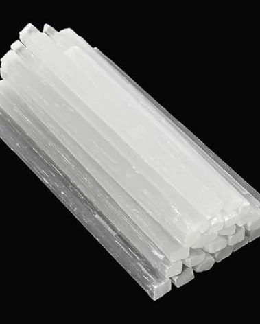 0.44lb Natural Selenite Wand, About 6-6.5 inch Selenite Sticks, Selenite Pocket Energy Stone, Premium Hand-Sorted, Chakra, Healing, Good Luck, Positive Energy