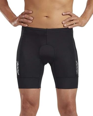 Zoot Men’s Core 7-Inch Tri Shorts – Men’s Performance Triathlon Shorts with 7in Inseam, Drawstring Closure, and Hip Pockets (Black, XX Large)