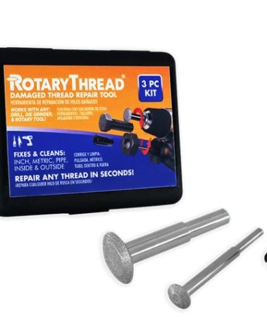 Rotary Thread Repair Kits - Faster & Easier to Chase, Restore & Clean Internal or External Threads, All in One Universal Thread Files Set, Inch, Metric, Grooves, Glands, Acme & Buttress