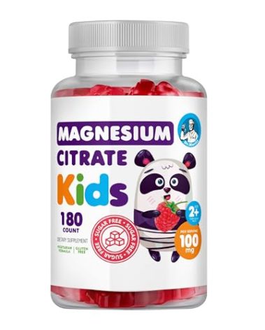 DR. MORITZ Sugar-Free Calm Magnesium Gummies for Kids and Adults - Non-GMO Magnesium Citrate Gummies - Raspberry Flavor - 1-Pack (180 Count)