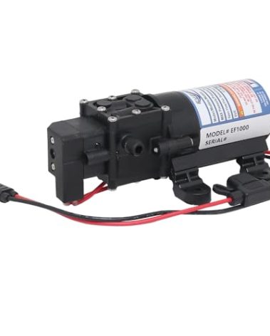 Everflo EF1000-BOX 12V Diaphragm Pump with 3/8" Hose Barb Ports, 1.0 Gpm